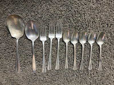 Lot Of Silver Plated Spoons Forks NS Co EPNS WM Rogers IS Oneita Community Plate