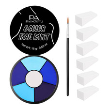 Blue Face Body Paint, Professional 6 Colors Body Paint SFX Makeup Palette, Cream