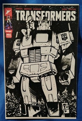 Transformers #1 Skybound BW Ashcan Hasbro Panel Variant SDCC NM+/M
