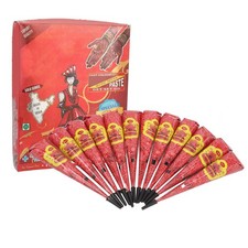 Lot De 12pcs 0.9oz De Pâte De Tatouage Temporaire Rouge Professionnelle Etanche