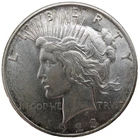 1923-D $1 Peace Silver Dollar AU