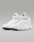 MENS AIR JORDAN 5 RETRO WHITE/BLACK-METALLIC SILVER HQ7978-103-SIZE 11.5