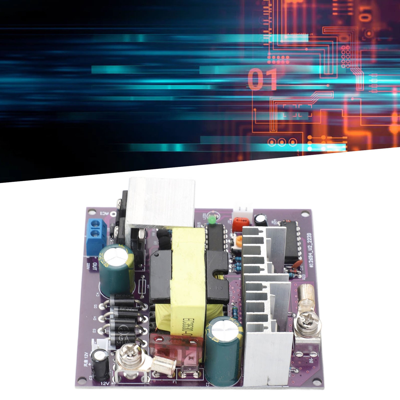 _Inverter Module 300W 50Hz Correction Sine Wave DC12V Input AC180‑220V Output