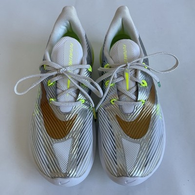 Nike Future Speed Running Gym Shoes Youth Sz 6 - Chrome Silver Metallic Sneakers