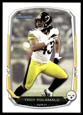 Troy Polamalu 2013 Bowman #105 Steelers NFL READ FREE SHIPPING AutographDen