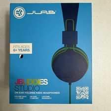 JLab JBuddies Studio Wired Kids Headphones On-Ear, Volume Limiter, School/Travel