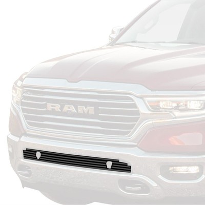 For Ram 1500 19-24 APG 1-Pc Black 8x6 mm Horizontal Billet Bumper Grille