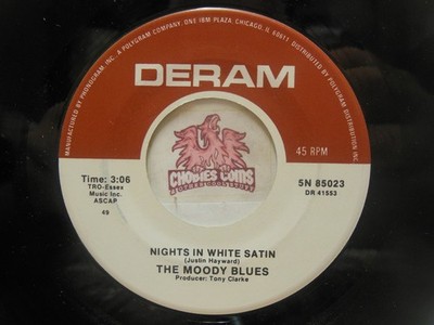 The Moody Blues   Nights In White Satin / Cities, 45 RPM VG+ w/ TS (15O)