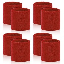 8 Pcs Sports Wrist Sweat Bands for Men  Women  Absorbent Wrist Sweatbands Ten...