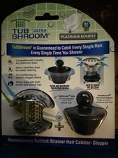 Tub Shroom Ultra Platinum Bundle Fits standard 1.5 to 1.75" bathtub drain  NEW