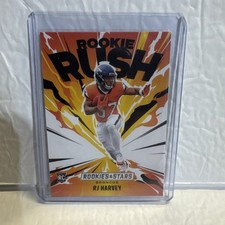2025 Rookies & Stars RJ Harvey Rookie Rush Insert Rookie Card- Broncos 