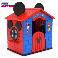 Disney Mickey Mouse Plastic Indoor Outdoor Playhouse with Easy Assembly NEW USA