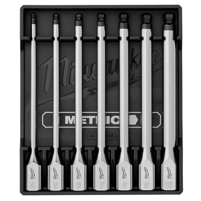 Milwaukee 48-22-9548 3/8in Metric Long Ball End Hex Bit Socket Set 7pc