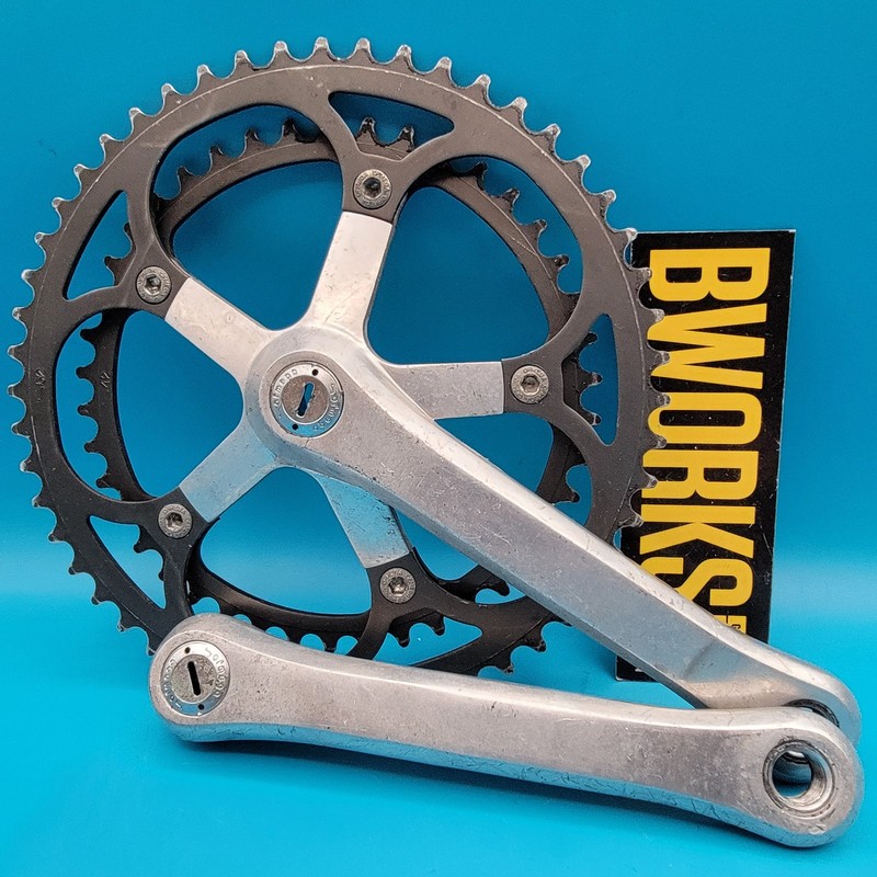 Vintage Ofmega Square Taper Crankset 170mm 52/42t 5 Bolt 130 BCD 9/16"   l29