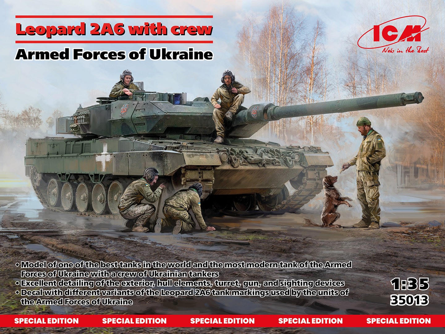 ICM35013 - ICM 1:35 - Leopard 2A6, Armed Forces of Ukraine w/ Crew