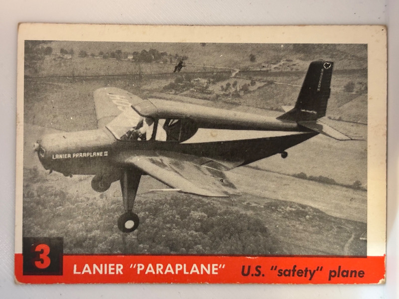 1956 Topps Jets Trading card airplane LANIER “PARAPLANE”   #3