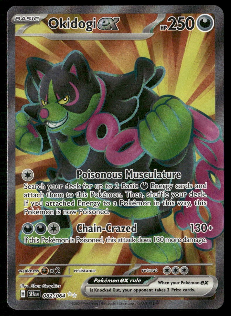 OKIDOGI EX 082/064 ULTRA RARE SHROUDED FABLE POKEMON HOLO NM