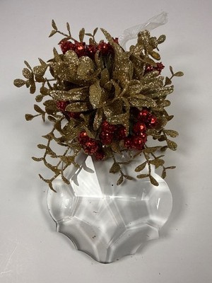 Ganz Kissing Krystal 7  Mistletoe Berries KISSING  Christmas Decor Ornament