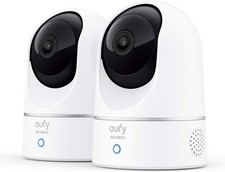 eufy Security Indoor Cam E220 2-Cam Kit, 2K Camera 2 Piece Set, White