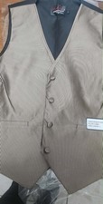 Lady Alain Ambassador Uniform Ladies Camel Striped Formal Vest Size L