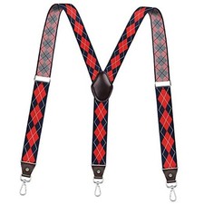 Suspenders for Men, Adjustable Suspenders with Elastic Straps Large Schottland