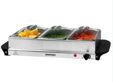 Daewoo Electric Buffet Server & Warmer  Adjustable Heat Food Warmer 3 X 1.5L