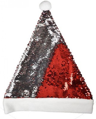 Christmas Hat / Nikolaus Mütze mit umkehrbaren Pailletten | Printwear | 4007