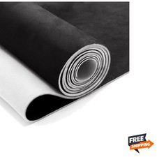 Suede Auto Headliner Fabric 120" L  60" W with Foam Backing - Black Interior...