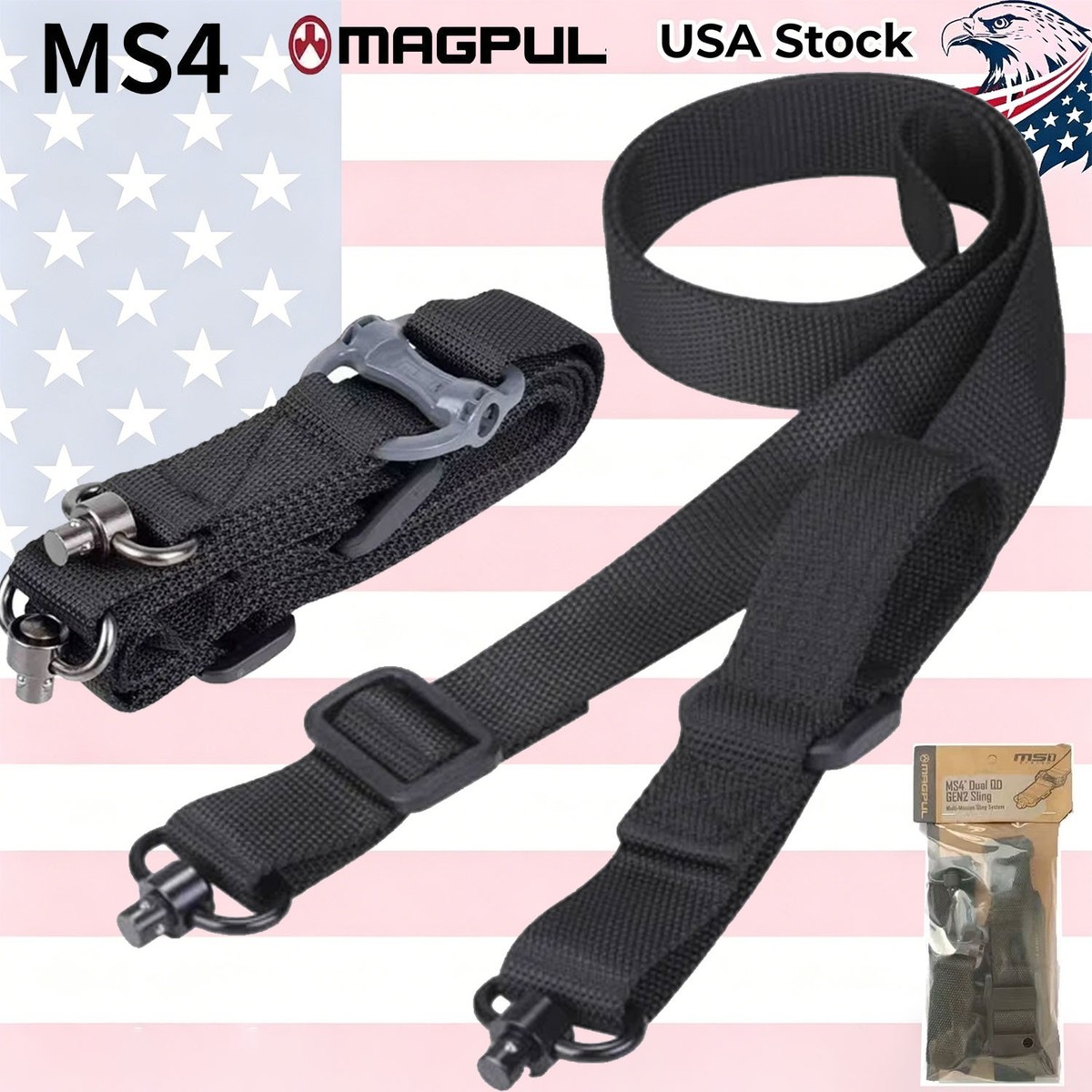 MS4 GEN2 Dual QD Sling Black MAG518 Convertible Single & Two Point