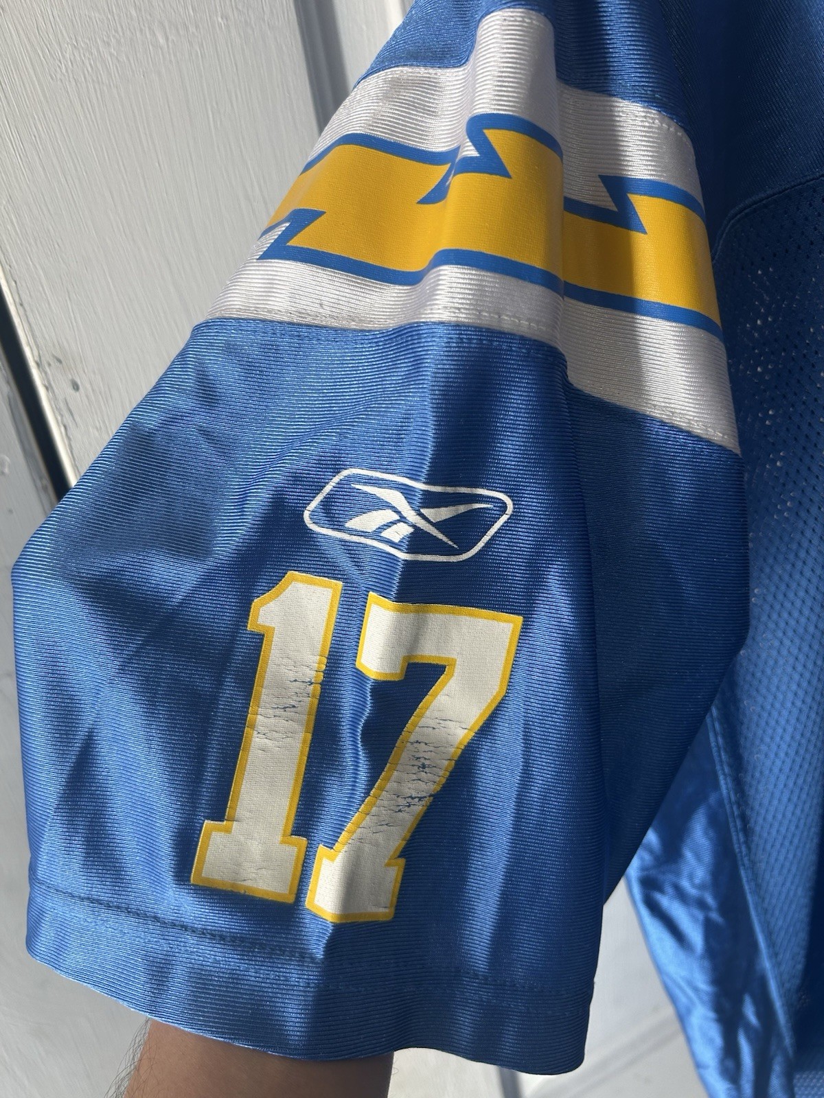 Blue Jersey Chargers San Diego Philip Rivers #17 Reebok Size Medium NFL On Field thumbnail 10