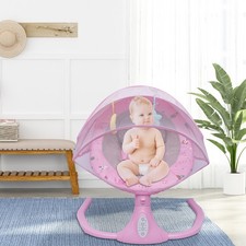 Baby Swing Electric Bluetooth Infants Bouncer 4 Swing Modes with Remote Control