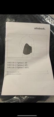 ottobock. Back & Spine Brace OPTION-3-AP/L ONE SIZE 50R218=3 Polyester Black