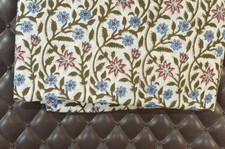 10 Yard Hand Block Floral Print 100 Cotton Fabric NO TARRIF CHARGES 100 ZK 177
