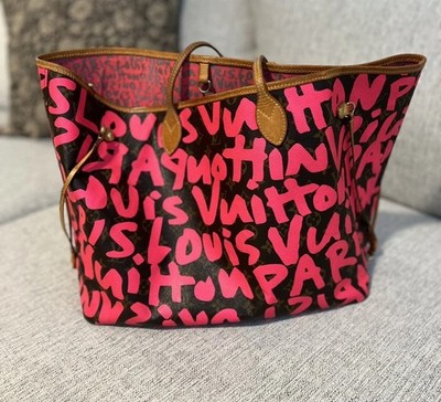 Louis Vuitton Limited Edition Stephen Sprouse Pink Graffiti Neverfull GM