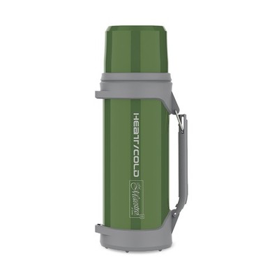 Große geräumige Thermoskanne mit Becher GRÜN 1l | Maestro MR-1631-100-GREEN