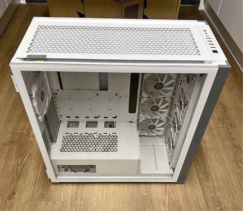 Corsair 7000D Airflow White Full Tower PC Case + 12 Corsair SP120 RGB Fans Boxed