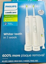 Philips Sonicare Optimal Clean Electric Toothbrush 2 Pack- NEW In open box
