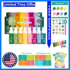 S.E.I. Vibrant 8-Color Fabric Dye Spray Kit - Perfect for Family Fun Activities