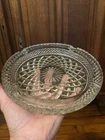 Vintage Anchor Hocking Wexford Ashtray Heavy Crystal Clear Glass Large 8-1/2”