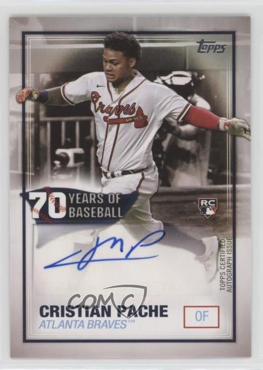 2021 Topps 70 Years of Baseball Series 2 Cristian Pache Rookie Auto RC 0go3