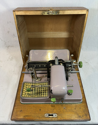 Seltene Index Schreibmaschine Mignon Rose Model 4 TYPEWRITER Pink von 1930