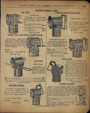 1920 PAPER AD Justrite Miner Lamp Hand Little Giant Lantern Cap Repair Parts