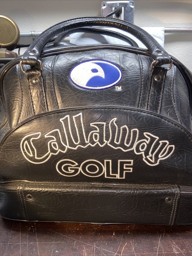 CALLAWAY GOLF LEATHER TRAVEL DUFFLE BAG CARRY ON - Picture 4 of 14