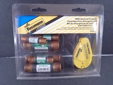 Cooper Bussmann NON-EK General Purpose Cartridge Fuse Emergency Kit 6ea + Tester