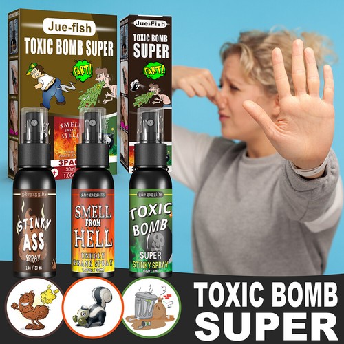 3x Stinky Prank Liquid Tricky Bomb Smell Fart Spray Halloween Entertainment Toys - Picture 3 of 5