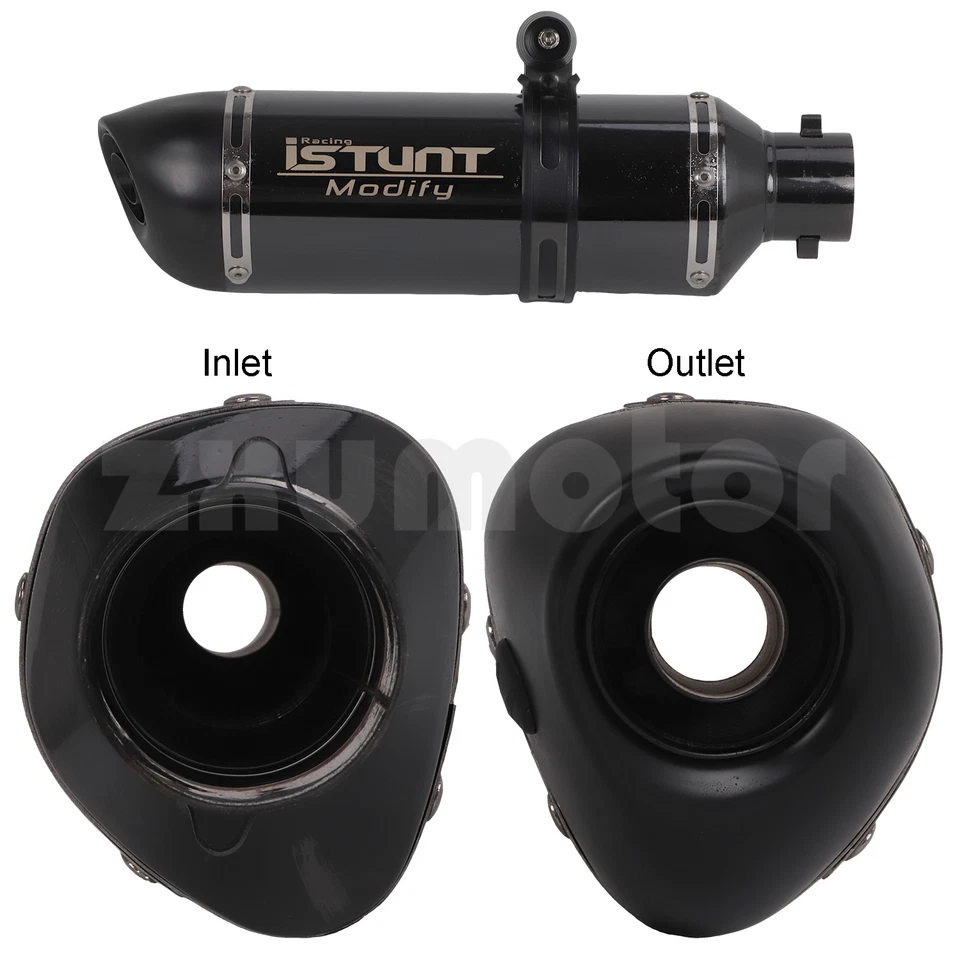 Motorcycle Exhaust Link Pipe Muffler For Kawasaki Ninja 250R Z250 Z300 2008-2018 - Image 3 of 4