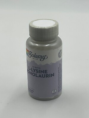 L-Lysine Monolaurin Immune Supplement | 1:1 Ratio | 60 VegCaps, 30 Serv.