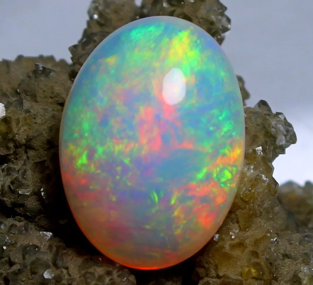 Ethiopian Fire Opal 6.05 Carat Natural Loose Gemstone Galaxy Fire opal  Stone SHC