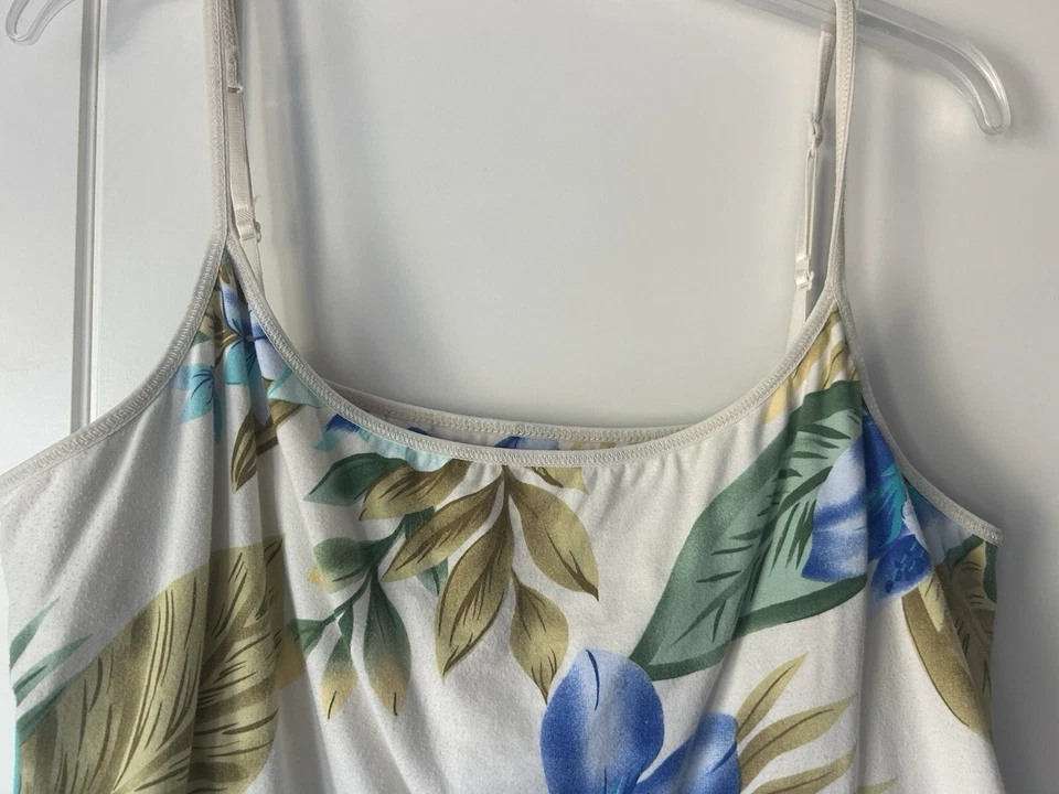 Camiseta sin mangas para mujer talla 2X estampado floral Jamaica Bay Foto 3 de 4