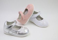 BALLERINE bimba (19-24) bianche rosa argento eleganti battesimo matrimonio